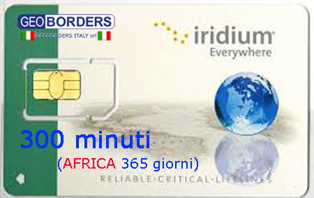 RICARICA IRIDIUM AFRICA 300 minuti - validità 365 giorni-funziona solo in Africa